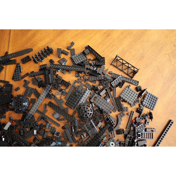2 lbs. Pounds 8oz Mixed Lot Lego Bulk Black Bricks Pieces Plates Blocks - Picture 4 of 16